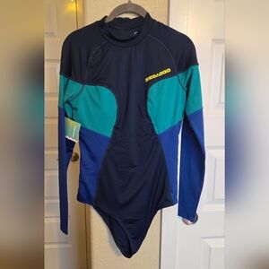 Sea-Doo Women's Blue and Teal One Piece Swimsuit